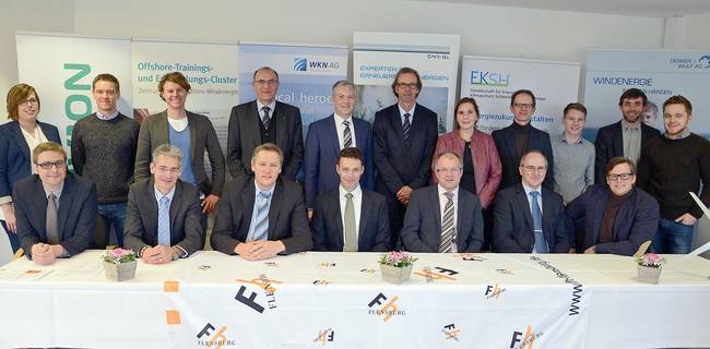 Erfolgreiches Team: Stifter unterstützen die Arbeit des Wind Energy Technology Institute (WETI) an der Fachhochschule Flensburg für weitere fünf Jahre. Foto: FH Flensburg/Gatermann